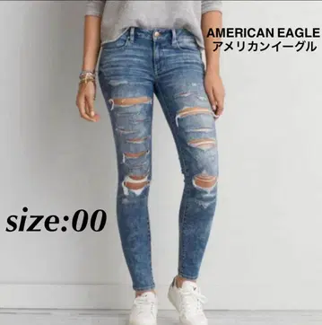 AMERICAN EAGLE 아메리칸 이글 스키니 데님 데미지 데님