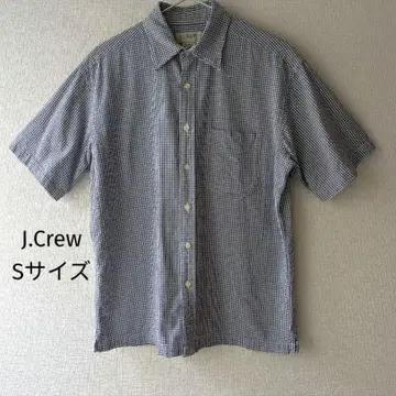 J.Crew 시어서커 원단 반팔 체크 셔츠 S 사이즈 코튼 100%