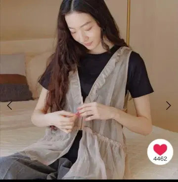 새상품 택 포함 니코앤드 모듬 프릴 튤 베스트