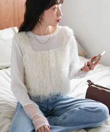 DISCOAT 디스코트 프린지 뷔스티에