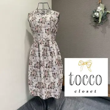 tocco closet 토코 클로젯 슬리브리스 원피스 꽃무늬