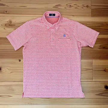 Munsingwear 먼싱웨어 반팔 피케 셔츠 올 패턴 레드 M