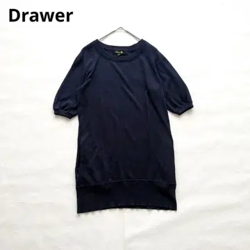 드로어 썸머 니트 실크 캐시미어 반팔 네이비 Drawer 2