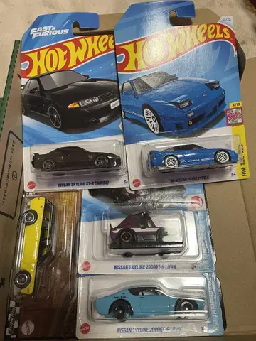 핫휠 닛산 자동차 묶음 판매 블루 버드 GTR 180sx 켄메리
