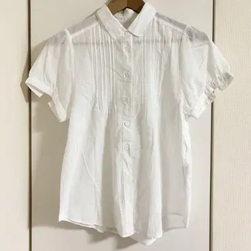 ESTACOT 에스타콧 블라우스 화이트 화이트 핀턱