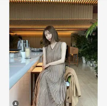 Laguamoon 시어 레인보우 니트 원피스