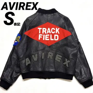 AVIREX S 가죽 자켓 바시티 자켓 가죽 바시티 자켓 블랙 검정