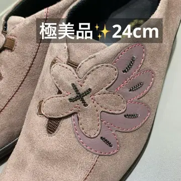 컨디션 최상 긴자 요시노야 컷워크 사이드 지퍼 스니커즈 컴포트 24