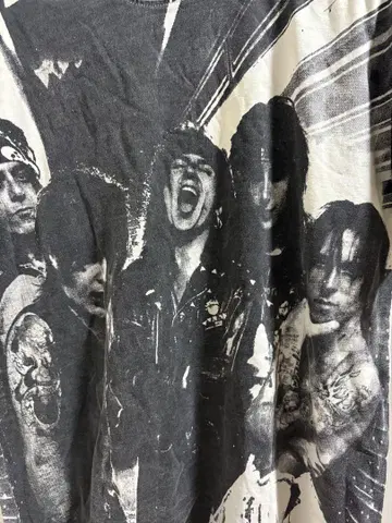 90s LA GUNS 밴딩 티셔츠 빈티지 올 패턴