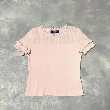 엠즈 그레이시 프릴 반팔 시스루 니트 티셔츠 썸머 니트