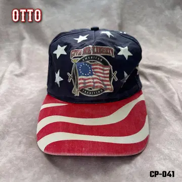90년대 미국 빈티지 의류 OTTO 빈티지 캡 별이 새겨진 미국 국기 캡