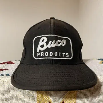 리얼 맥코이 Buco 캡 블랙 가죽 조절기 자수 패치