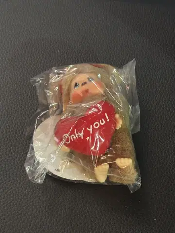 몬치치 키링 하트 몬치치 봉제 인형 30주년 레어