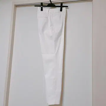 PLST 화이트 린넨 블렌드 스틱 팬츠