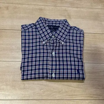 90s Ralph Lauren BLAKE 반팔 체크 셔츠 네이비