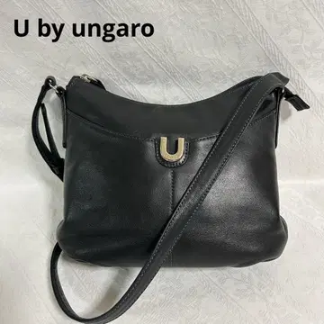 웅가로 ungaro 가죽 숄더백 천연 가죽 블랙 사선