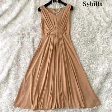 Sybilla 핀턱 플레어 롱 원피스 파티 드레스 M 사이즈