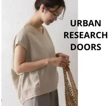URBAN RESEARCH DOORS 린넨 2way 프렌치 턱 블라우스