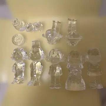 클리어 유리 페코짱 인형 세트