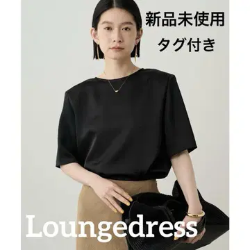 새상품 Loungedress 라운드 드레스 파워 숄 새틴 블라우스