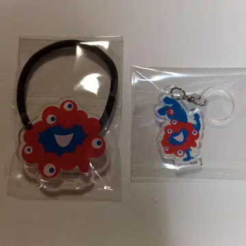 오사카 엑스포 한정판 미야쿠미야쿠 얼굴 머리끈 & 메지루시 참 세트