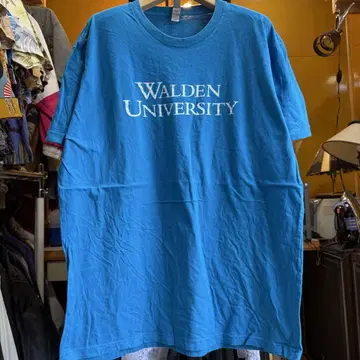 미국 빈티지 의류 Walden University 티셔츠 파랑