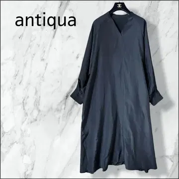 안티카 anthqua V 넥 소매 볼륨 셔츠 원피스