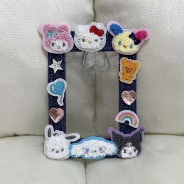 산리오 데님 와펜 패스&카드 케이스