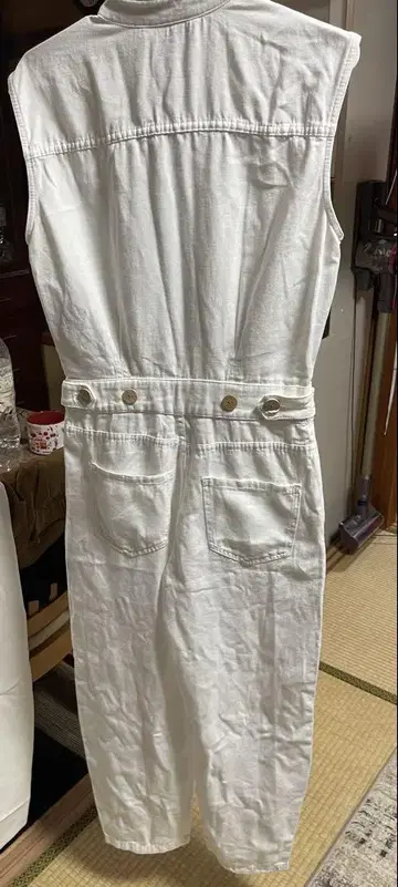 Zara 화이트 슬리브리스 올인원 XS