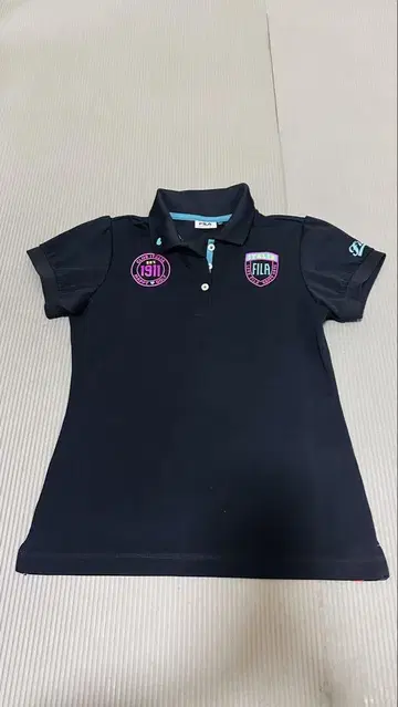 휠라 블랙 피케 셔츠 여성용