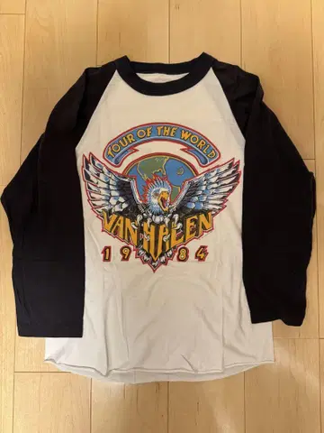 Van Halen 1984 월드 투어 래글런 티셔츠