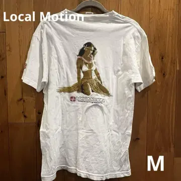 90's Local Motion 화이트 화이트 티셔츠 M 남성용