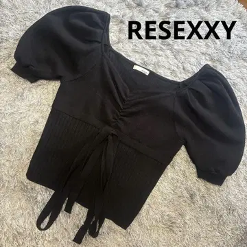 RESEXXY 니트 탑 블랙 리젝시