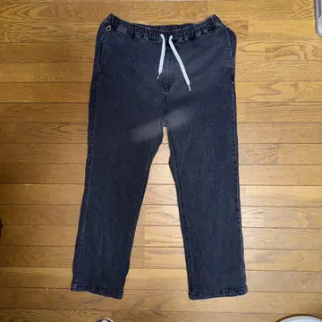 블랙 이지 팬츠 허리밴딩