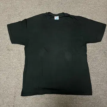 90s Hanes 블랙 무지 티셔츠 XL 싱글