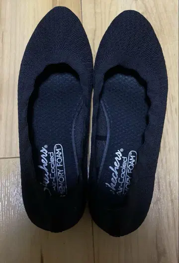 스케쳐스 펌프스 플랫슈즈 슬립온 블랙 23.5cm
