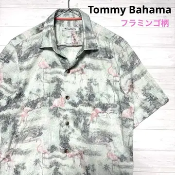 Tommy Bahama 타미힐피거 레귤러 카라 셔츠 플라밍고 패턴