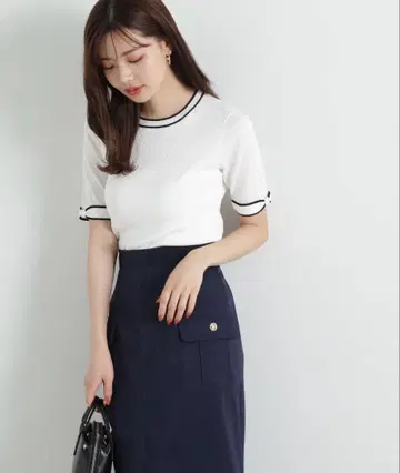 PROPORTION BODY DRESSING 리본 포인트 니트