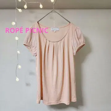 로페피크닉 티셔츠 비쥬 반짝반짝 부드러운 소재 얇은 핑크 M