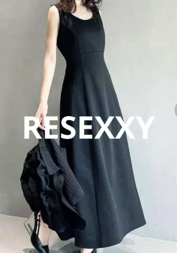 RESEXXY 롱 원피스 슬리브리스 블랙 드레스