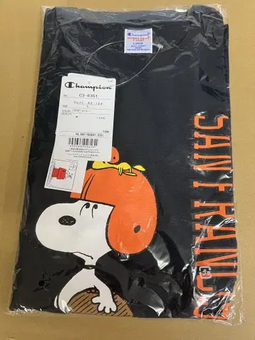 챔피온 스누피 티셔츠 블랙