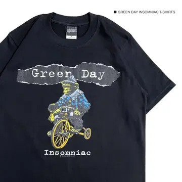 GREEN DAY 그린 데이 XL 반팔 티셔츠 락 밴드 티셔츠
