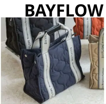 BAYFLOW 베이플로우 로고 테이프 퀼팅 토트