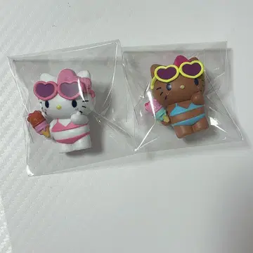 산리오 모두 함께 수영장 피규어 키티 일광화상 가챠 레어
