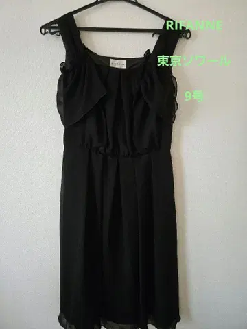RIFANNE 도쿄 소와르 원피스 쉬폰 블랙