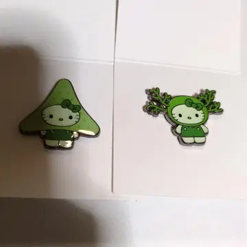 오사카 만국 박람회 일본관 한정 키티 Algae 핀 배지 세트