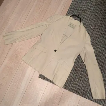 UNITED ARROWS 베이지 노카라 자켓 사이즈 36