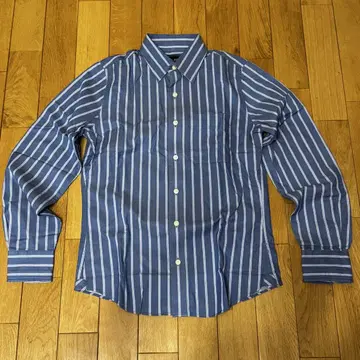 EZRA FITCH 블루 화이트 스트라이프 긴팔 셔츠 사이즈 S