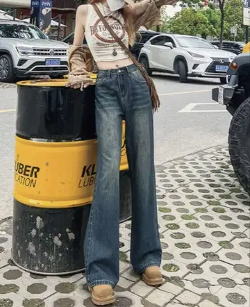 다크 블루 데님 팬츠