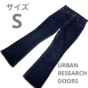 URBAN RESEARCH DOORS 다크 블루 플레어 데님